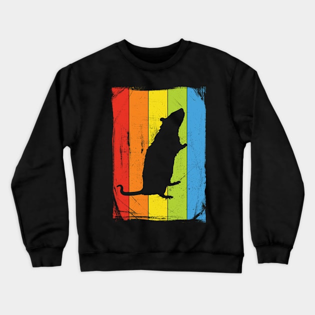 Rainbow Rat Crewneck Sweatshirt by fizzyllama